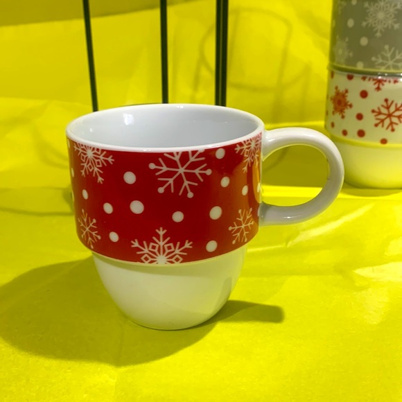 Stacking Christmas Mugs with Stand. Set 4. New - Picture 6 of 12